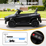 Kids Ride On Car 12V Licensed Ford Electric Toy with Remote Control Horn Music 97x61cm Black