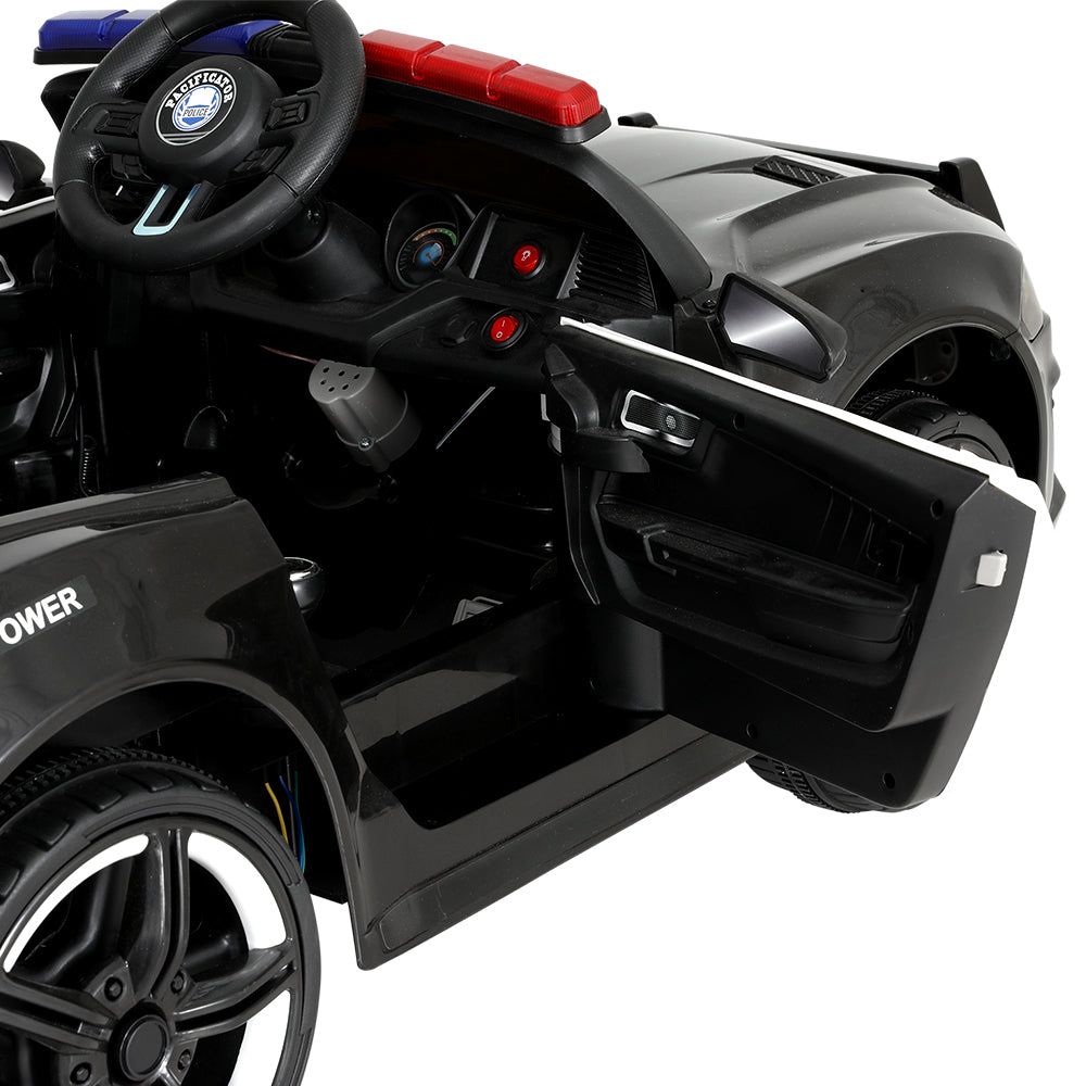 Ride On Cars: Rigo Kids Ride On Car Electric Patrol Police Cars Battery Powered Toys 12V Black