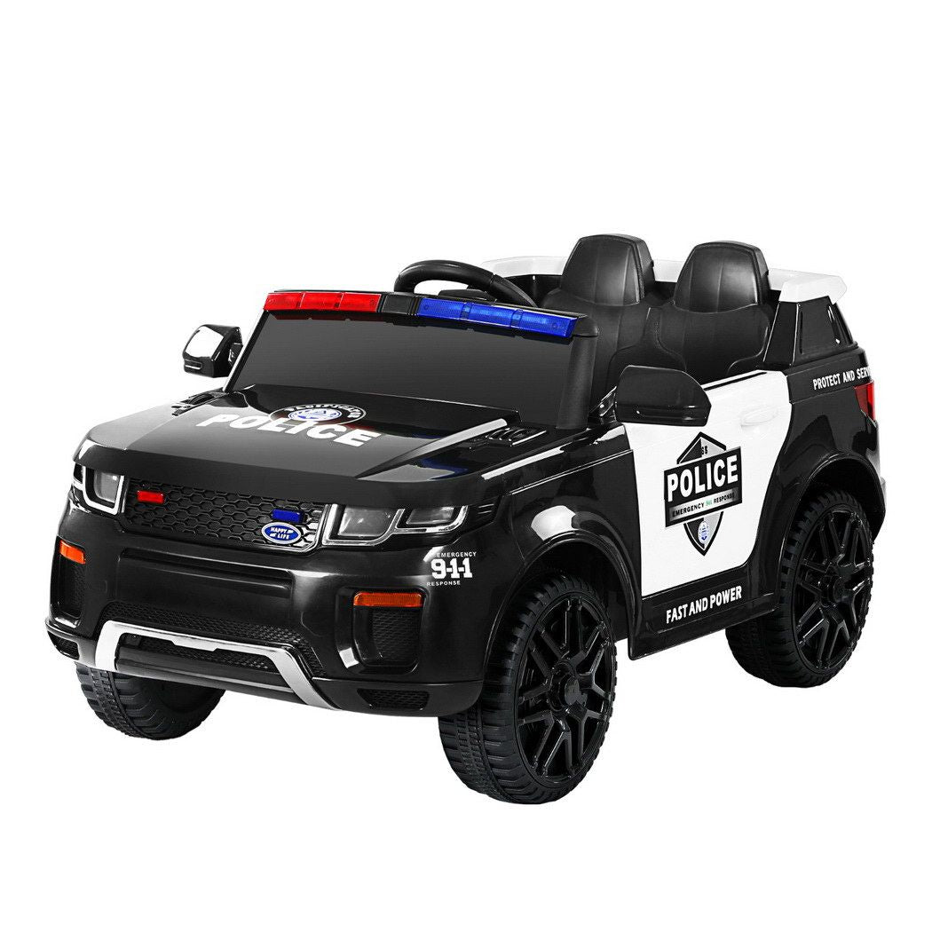 Ride On Cars: Electric Ride On Car Rigo Kids Patrol Police Ride On Cars Horn Music Remote Black