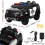 Ride On Cars: Electric Ride On Car Rigo Kids Patrol Police Ride On Cars Horn Music Remote Black