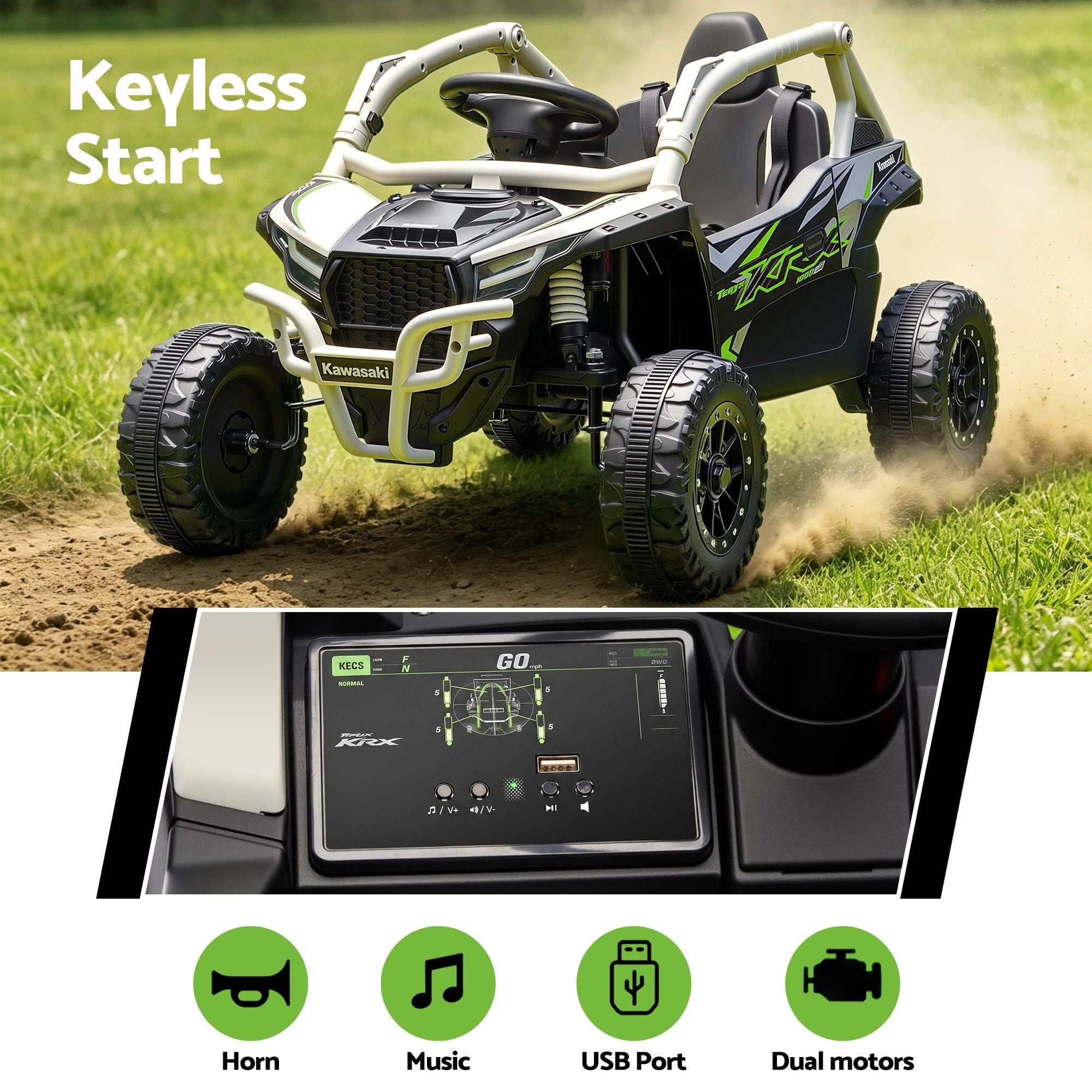 Rigo Kids Electric Ride On Car Black Pink Ride-On Toy with Remote Control