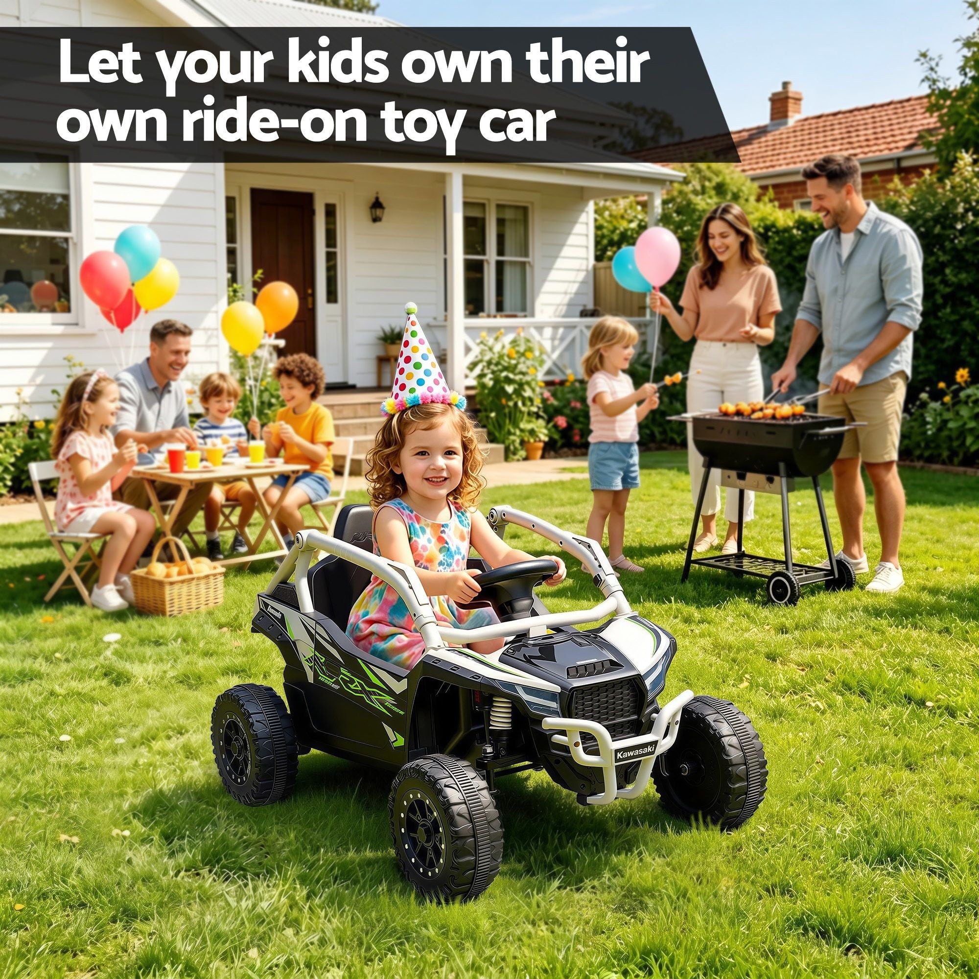Rigo Kids Electric Ride On Car Black Pink Ride-On Toy with Remote Control