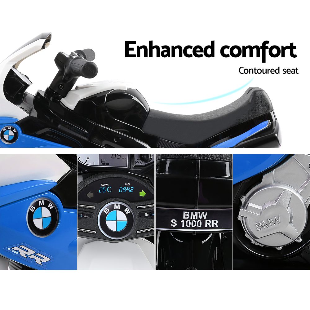 Bikes & Scooters: Kids Electric Ride On Car Police Motorcycle Motorbike BMW Licensed S1000RR Blue