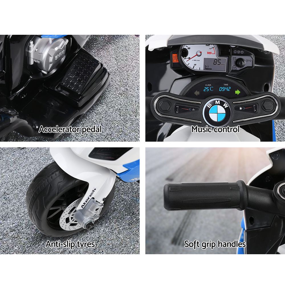 Bikes & Scooters: Kids Electric Ride On Car Police Motorcycle Motorbike BMW Licensed S1000RR Blue