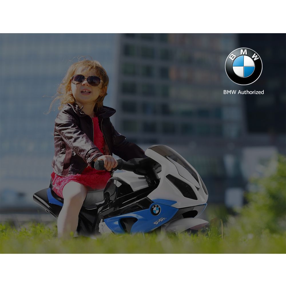 Bikes & Scooters: Kids Electric Ride On Car Police Motorcycle Motorbike BMW Licensed S1000RR Blue