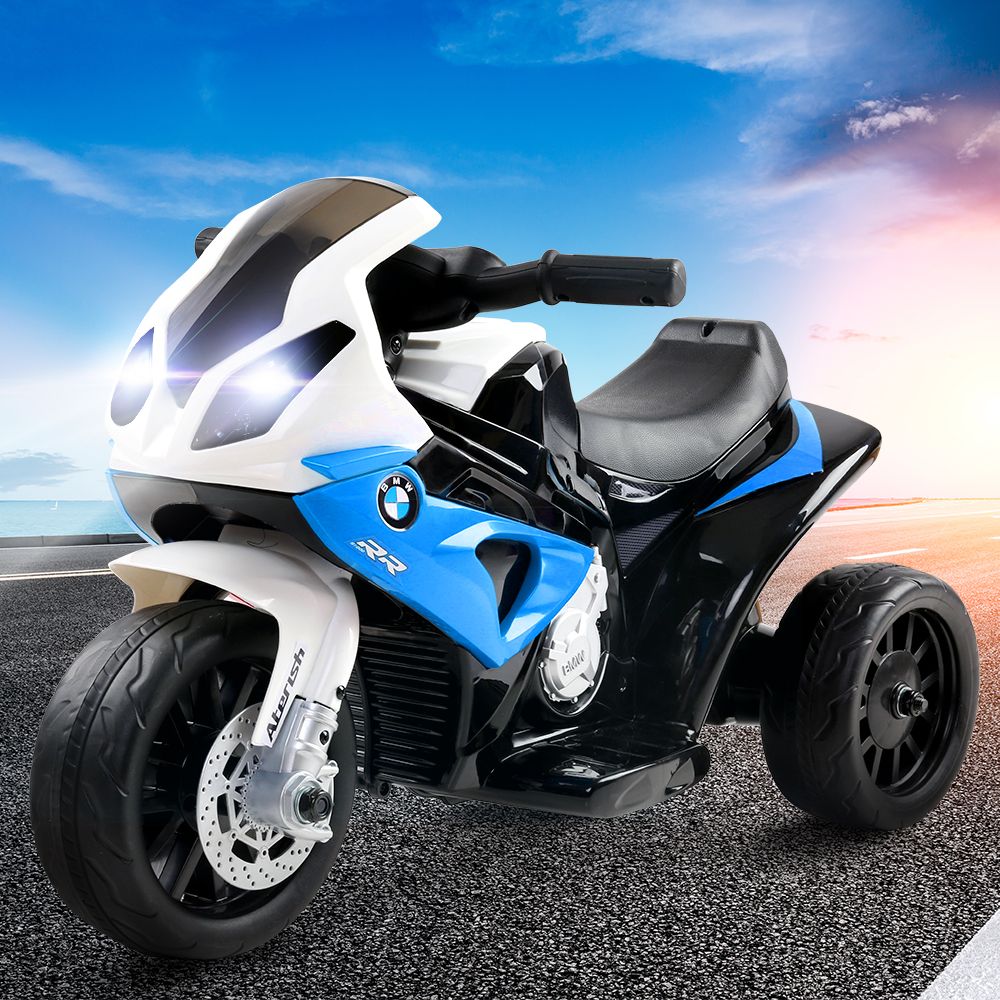 Bikes & Scooters: Kids Electric Ride On Car Police Motorcycle Motorbike BMW Licensed S1000RR Blue