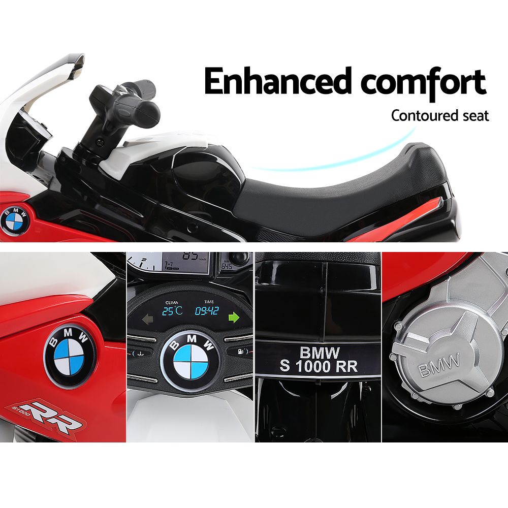 Bikes & Scooters: Kids Electric Ride On Car Police Motorcycle Motorbike BMW Licensed S1000RR Red