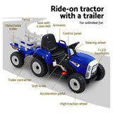 Ride On Cars: Rigo Kids Electric Ride On Car Tractor Toy Cars 12V Blue