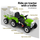 Ride On Cars: Electric Ride On Car Rigo Kids Ride On Cars Tractor Toy 12V Green
