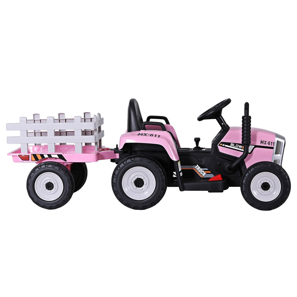 Ride On Cars: Rigo Kids Electric Ride On Car Tractor Toy Cars 12V Pink