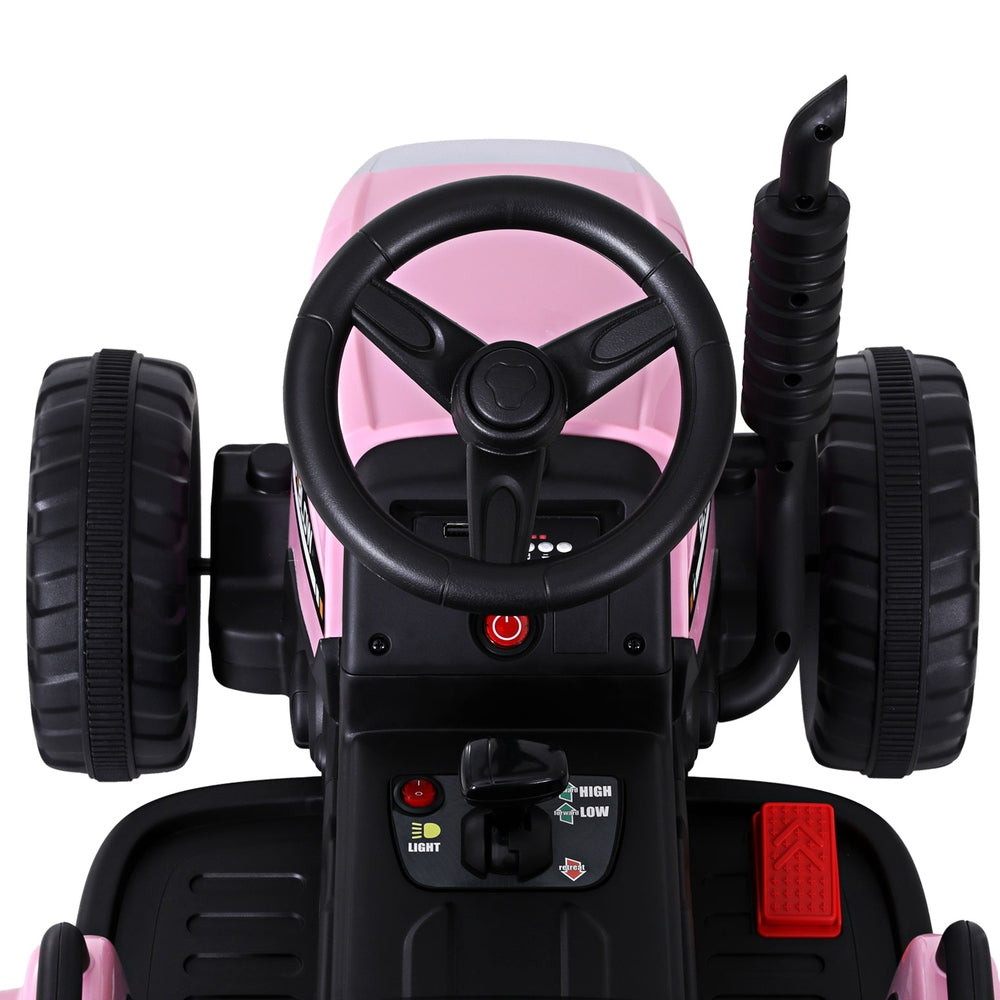 Ride On Cars: Rigo Kids Electric Ride On Car Tractor Toy Cars 12V Pink