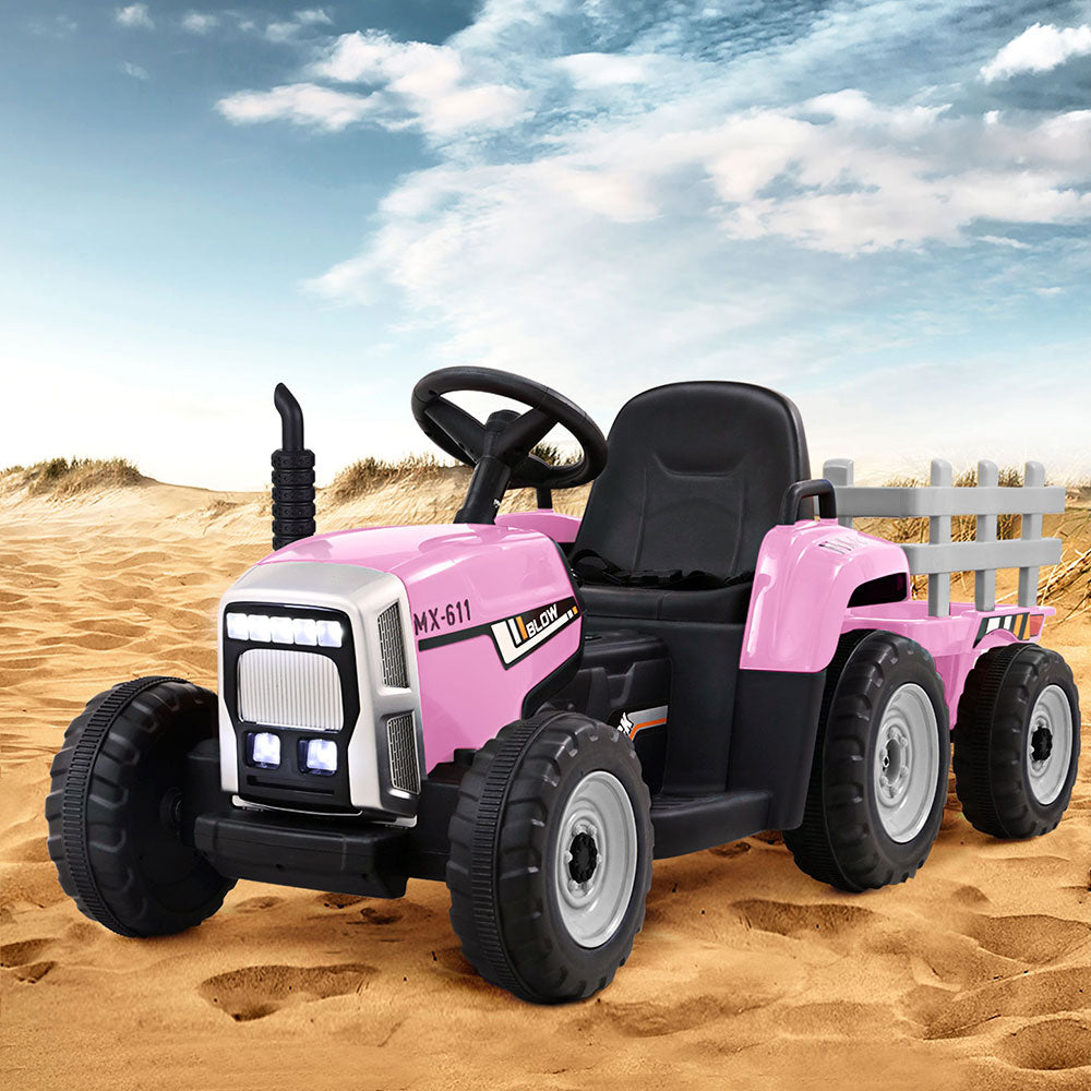 Ride On Cars: Rigo Kids Electric Ride On Car Tractor Toy Cars 12V Pink