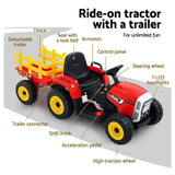 Ride On Cars: Rigo Kids Electric Ride On Car Tractor Toy Cars 12V Red