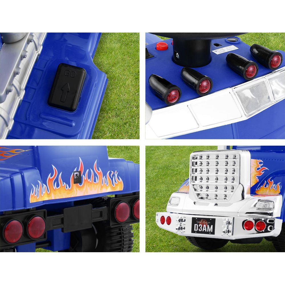 Ride On Cars: Rigo Kids Electric Ride On Car Truck Motorcycle Motorbike Toy Cars 6V Blue