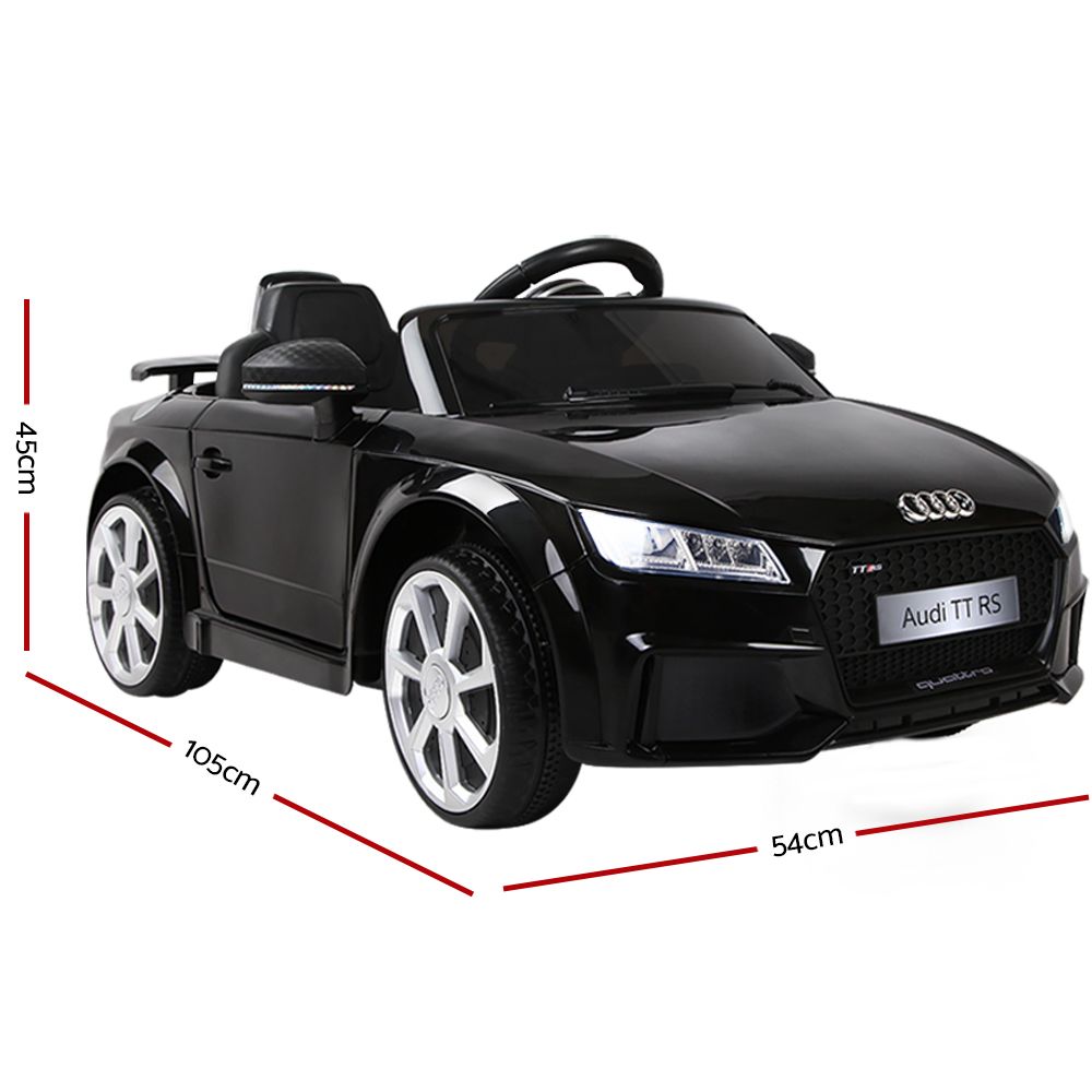 Ride On Cars: Kids Electric Ride On Car Audi Licensed TTRS Toy Cars Remote 12V Battery Black