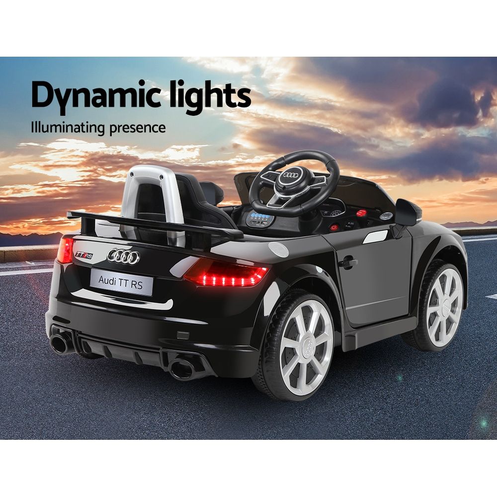 Ride On Cars: Kids Electric Ride On Car Audi Licensed TTRS Toy Cars Remote 12V Battery Black