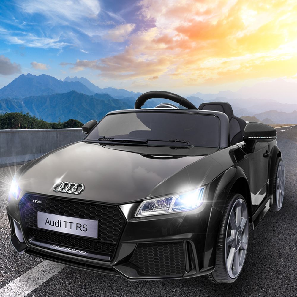 Ride On Cars: Kids Electric Ride On Car Audi Licensed TTRS Toy Cars Remote 12V Battery Black