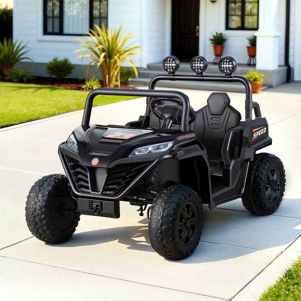 Ride On Cars: Rigo Kids Ride On Car Electric Toys Cars Headlight Music Remote Control Black