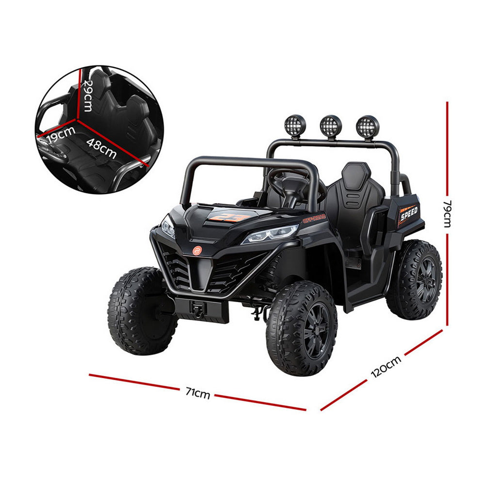 Ride On Cars: Rigo Kids Ride On Car Electric Toys Cars Headlight Music Remote Control Black