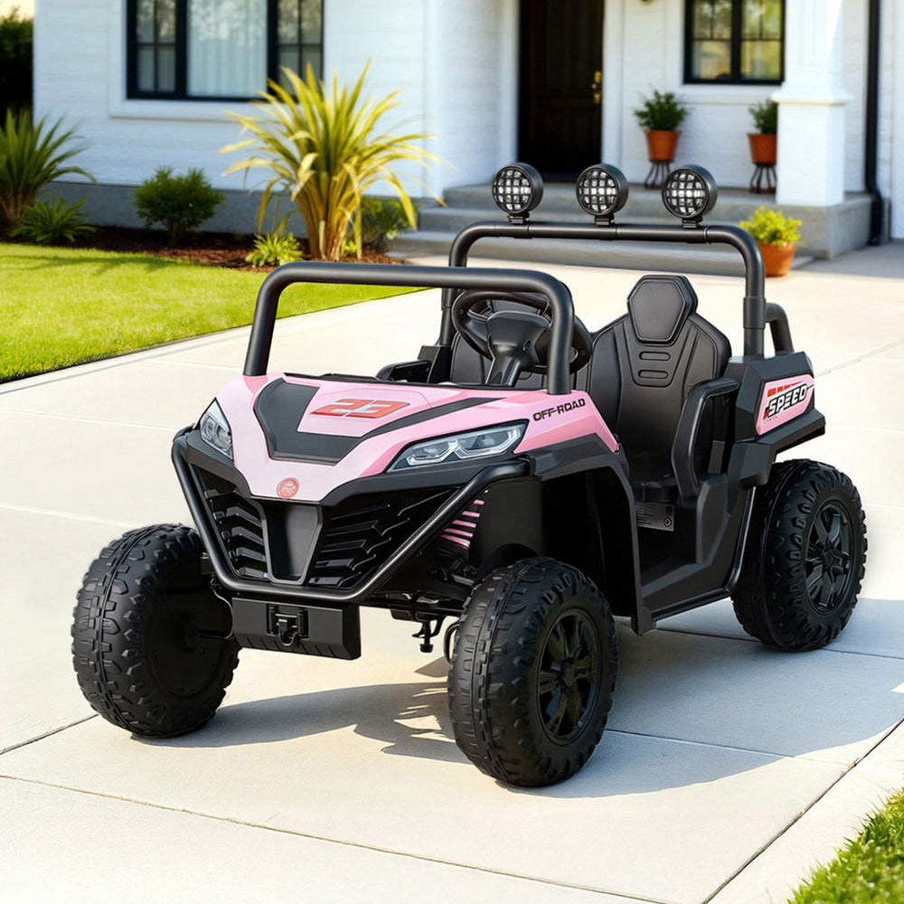 Ride On Cars: Rigo Kids Ride On Car Electric Toys Cars Headlight Music Remote Control Pink