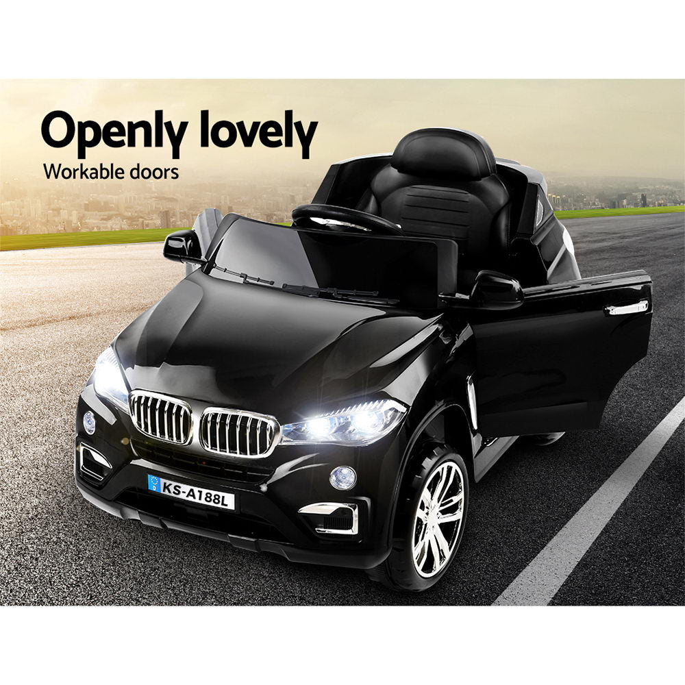 Ride On Cars: Rigo Kids Electric Ride On Car SUV BMW-Inspired X5 Toy Cars Remote 6V Black