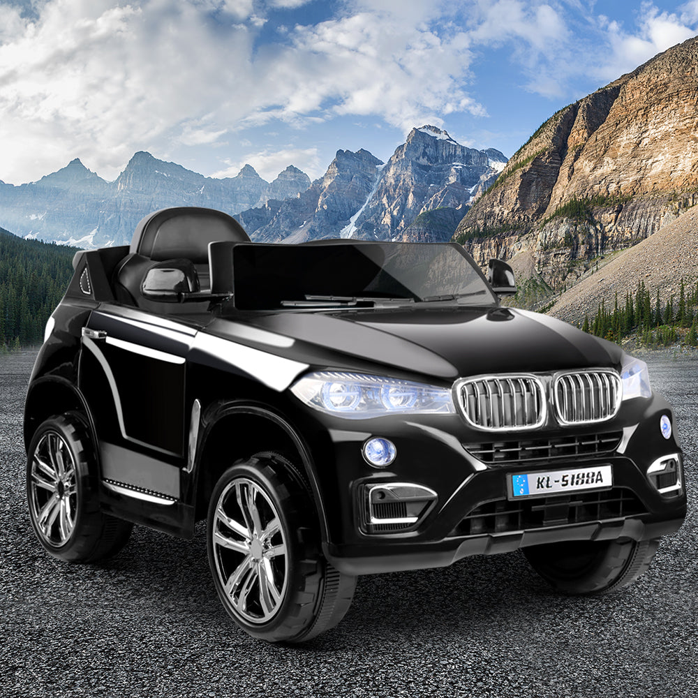 Ride On Cars: Rigo Kids Electric Ride On Car SUV BMW-Inspired X5 Toy Cars Remote 6V Black