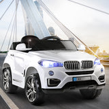Ride On Cars: Rigo Kids Electric Ride On Car SUV BMW-Inspired X5 Toy Cars Remote 6V White