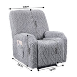 Artiss Recliner Chair Covers with Storage Side Pockets Grey
