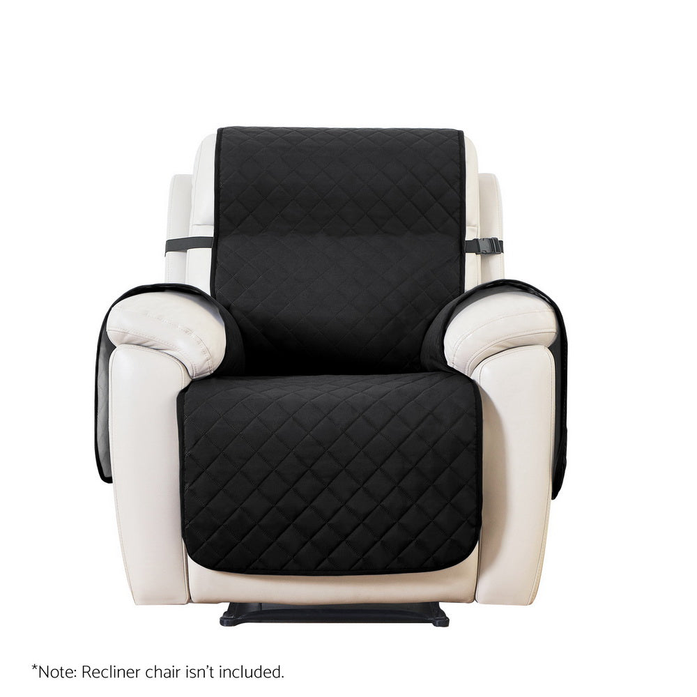 Table & Bar Stools: Artiss Recliner Chair Cover 100% Water Resistant Black