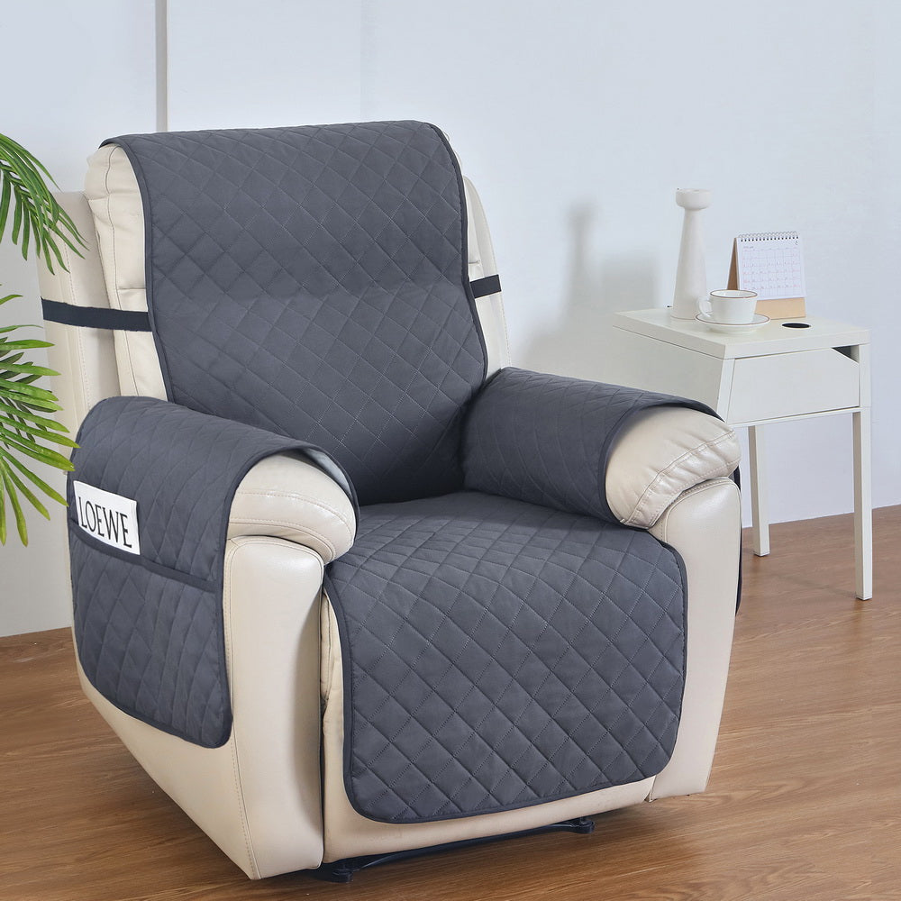 Outdoor Chairs: Artiss Recliner Chair Cover 100% Water Resistant Grey