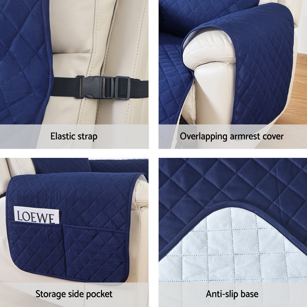 Boating Accessories: Artiss Recliner Chair Cover 100% Water Resistant Navy
