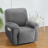 Artiss Recliner Chair Covers 1 Seater Velvet Grey