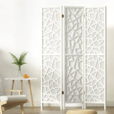Room Dividers: Artiss 3 Panel Room Divider Screen 122x170cm Clover White
