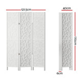 Room Dividers: Artiss 3 Panel Room Divider Screen 122x170cm Clover White