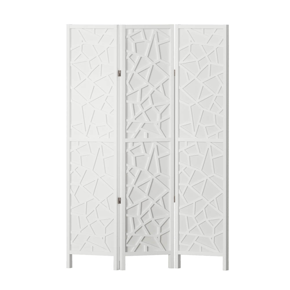 Room Dividers: Artiss 3 Panel Room Divider Screen 122x170cm Clover White