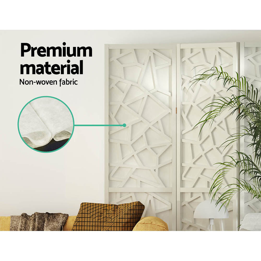 Room Dividers: Artiss 3 Panel Room Divider Screen 122x170cm Clover White