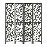 Room Dividers: Artiss 4 Panel Room Divider Screen 162x170cm Clover Black