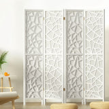 Room Dividers: Artiss 4 Panel Room Divider Screen 162x170cm Clover White