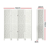 Room Dividers: Artiss 4 Panel Room Divider Screen 162x170cm Clover White