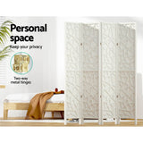 Room Dividers: Artiss 4 Panel Room Divider Screen 162x170cm Clover White