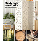 Room Dividers: Artiss 4 Panel Room Divider Screen 162x170cm Clover White