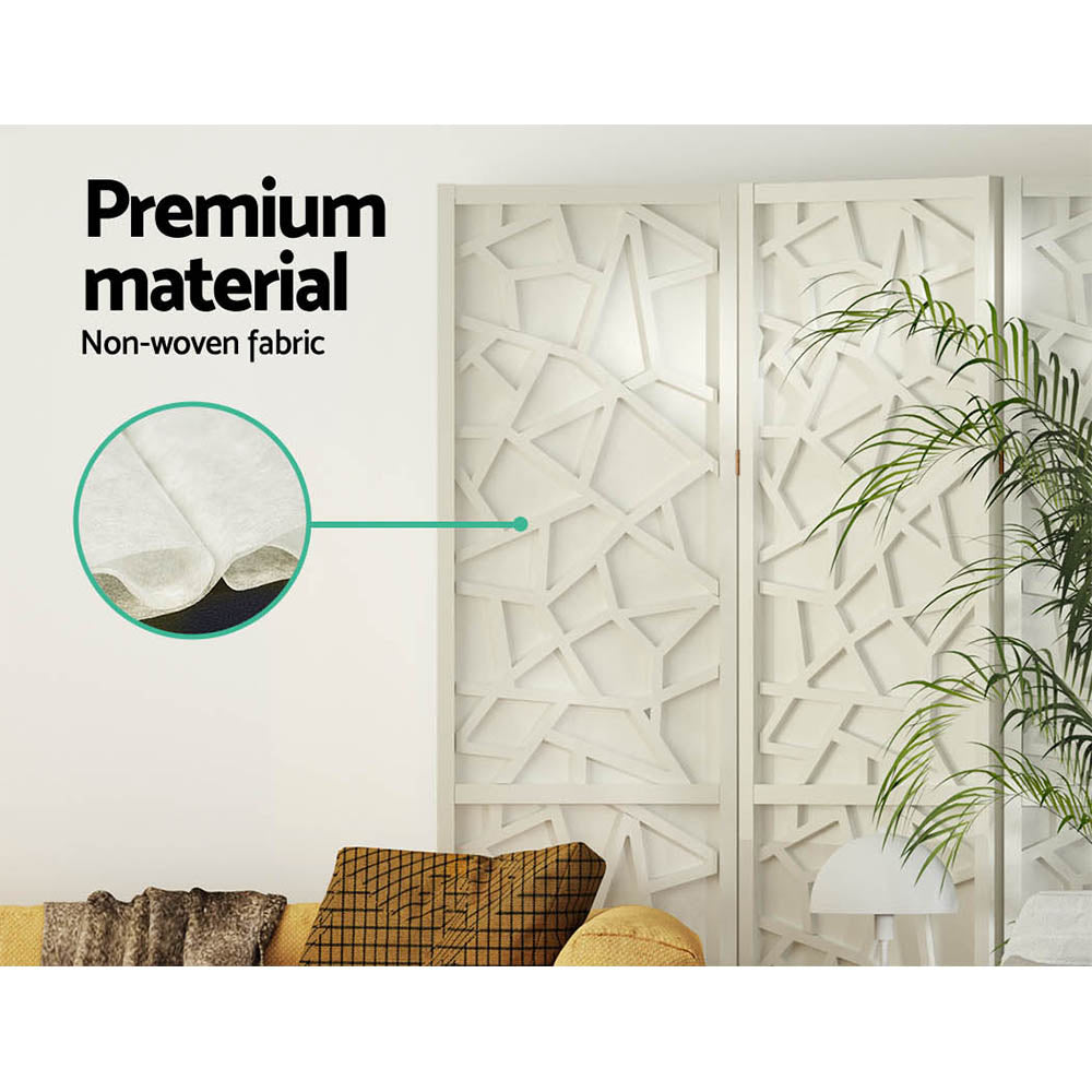 Room Dividers: Artiss 6 Panel Room Divider Screen 244x170cm Clover White