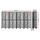 Room Dividers: Artiss 8 Panel Room Divider Screen 325x170cm Clover Black