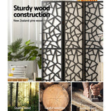 Room Dividers: Artiss 8 Panel Room Divider Screen 325x170cm Clover Black