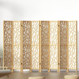 Room Dividers: Artiss 8 Panel Room Divider Screen 325x170cm Clover Natural