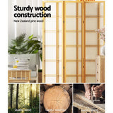 Room Dividers: Artiss 3 Panel Room Divider Screen 132x179cm Nova Natural