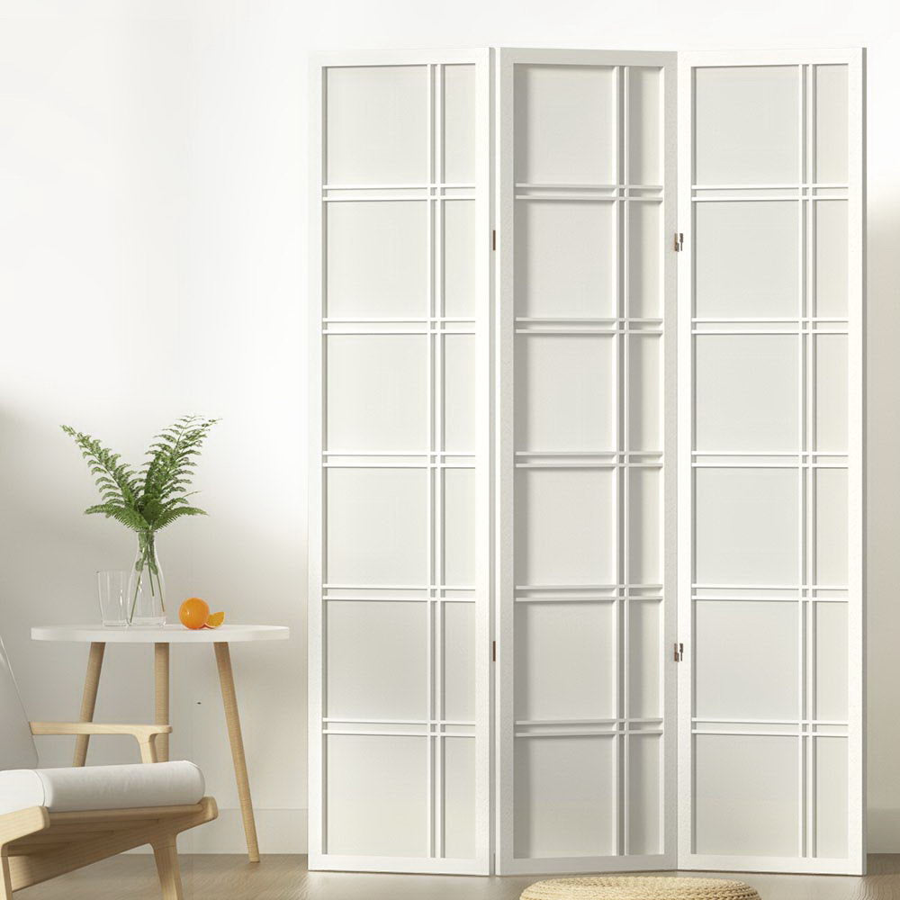 Room Dividers: Artiss 3 Panel Room Divider Screen 132x179cm Nova White