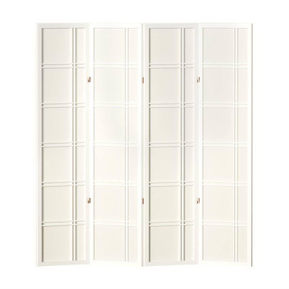 Room Dividers: Artiss 4 Panel Room Divider Screen 176x179cm Nova White