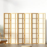 Room Dividers: Artiss 6 Panel Room Divider Screen 265x179cm Nova Natural