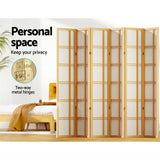 Room Dividers: Artiss 6 Panel Room Divider Screen 265x179cm Nova Natural